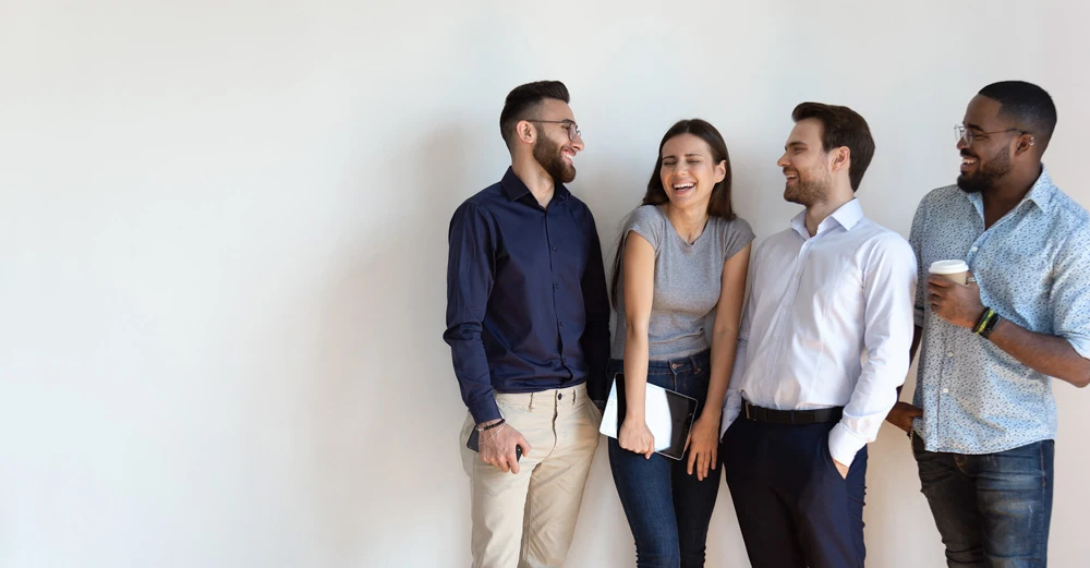 a group of people standing together jobs for extroverts