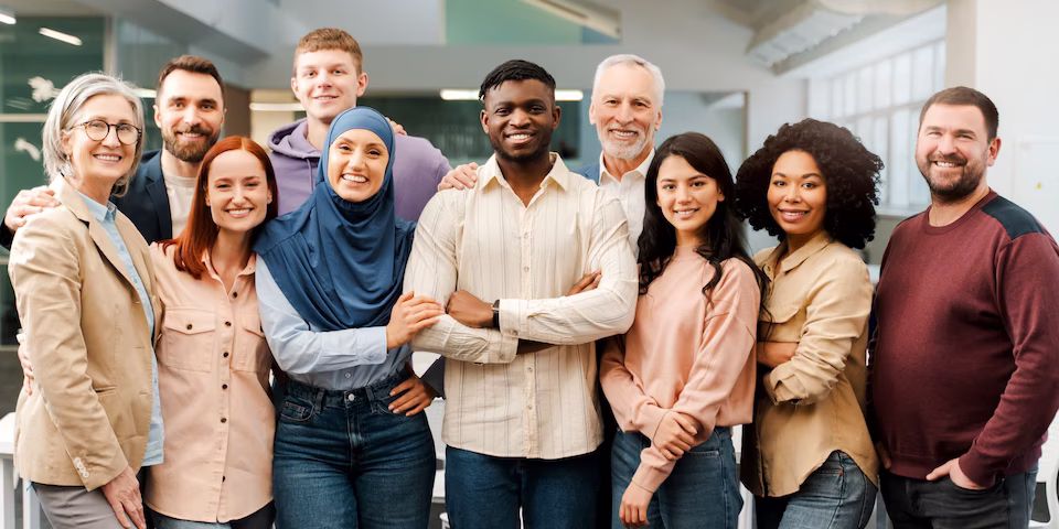 A group of adult learners.